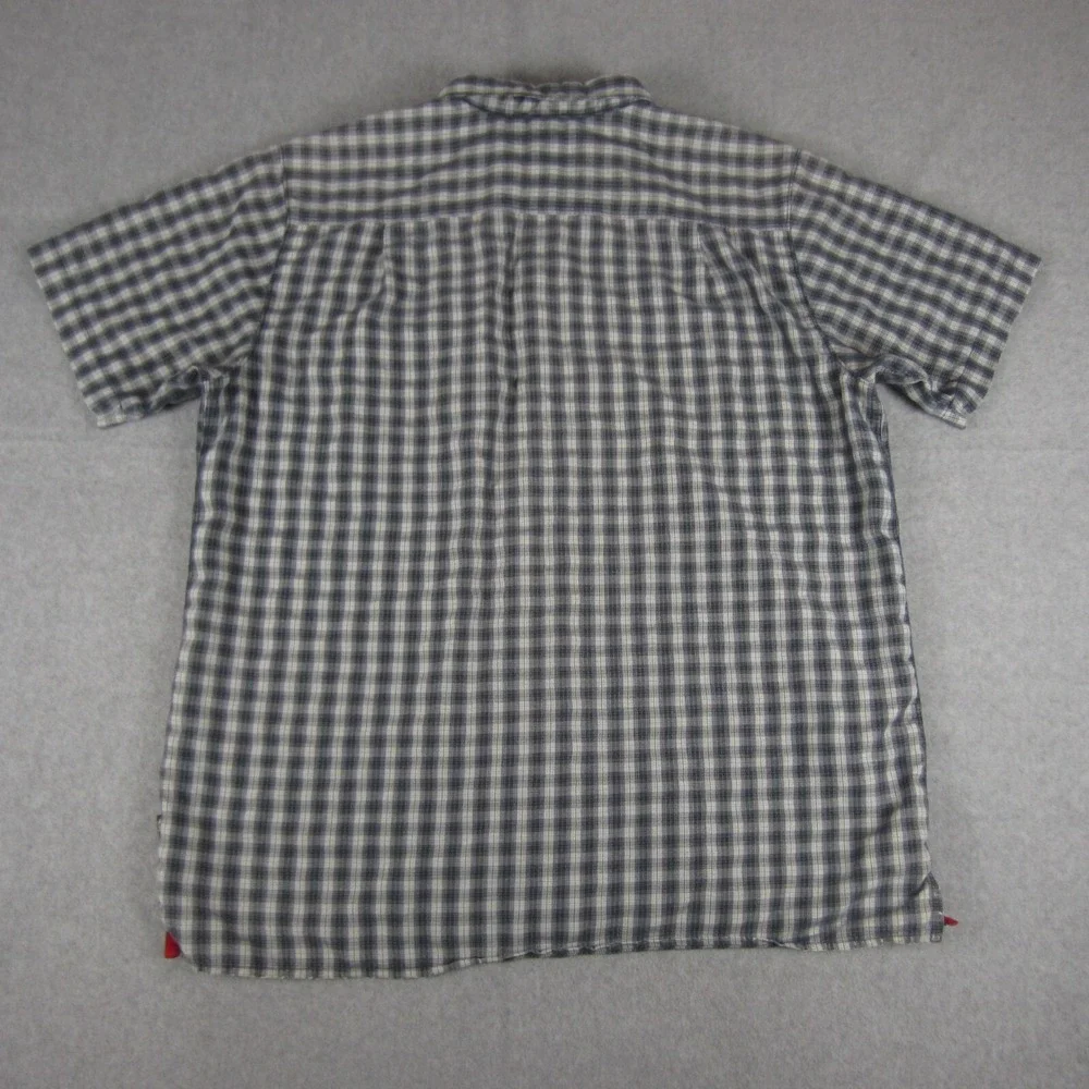 The North Face Shirt Mens XL Blue Tartan Plaid Short Sleeve‎ Lightweight Pocket